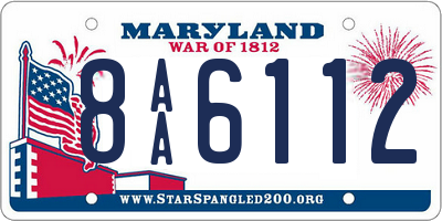 MD license plate 8AA6112