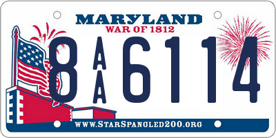MD license plate 8AA6114