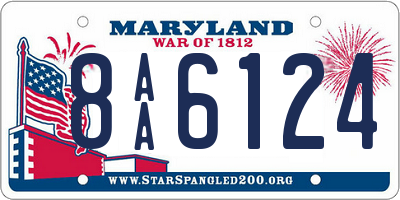 MD license plate 8AA6124