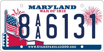 MD license plate 8AA6131