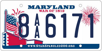 MD license plate 8AA6171