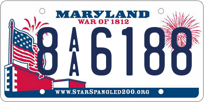 MD license plate 8AA6188