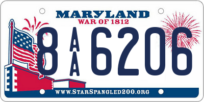 MD license plate 8AA6206