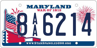 MD license plate 8AA6214