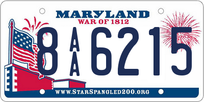 MD license plate 8AA6215