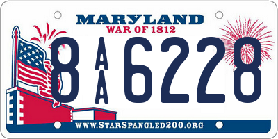 MD license plate 8AA6228