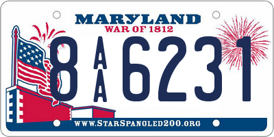 MD license plate 8AA6231