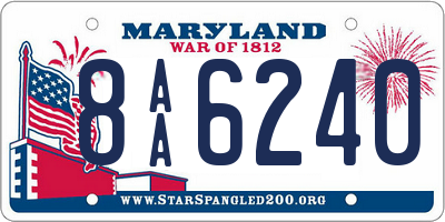 MD license plate 8AA6240