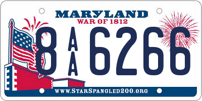 MD license plate 8AA6266