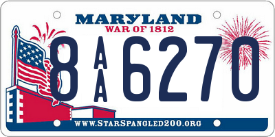 MD license plate 8AA6270
