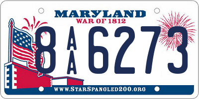 MD license plate 8AA6273