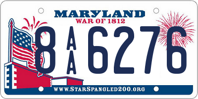 MD license plate 8AA6276