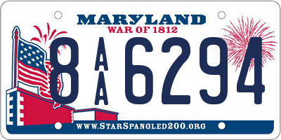 MD license plate 8AA6294