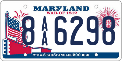MD license plate 8AA6298