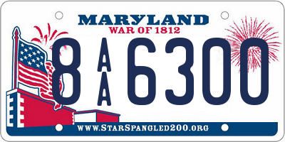 MD license plate 8AA6300