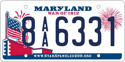 MD license plate 8AA6331