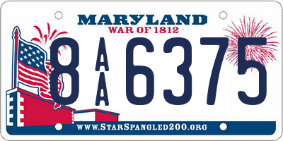 MD license plate 8AA6375