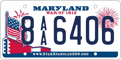 MD license plate 8AA6406