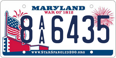 MD license plate 8AA6435