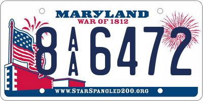 MD license plate 8AA6472