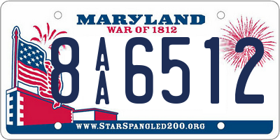 MD license plate 8AA6512