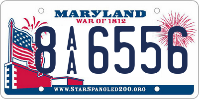 MD license plate 8AA6556