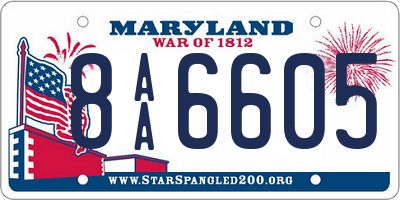 MD license plate 8AA6605