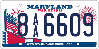 MD license plate 8AA6609