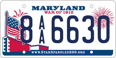 MD license plate 8AA6630