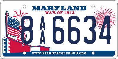 MD license plate 8AA6634
