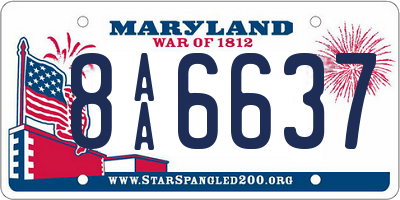 MD license plate 8AA6637