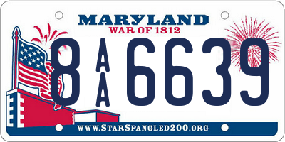 MD license plate 8AA6639