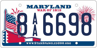 MD license plate 8AA6698