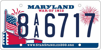 MD license plate 8AA6717