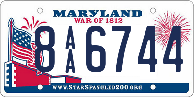 MD license plate 8AA6744