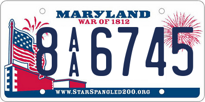 MD license plate 8AA6745