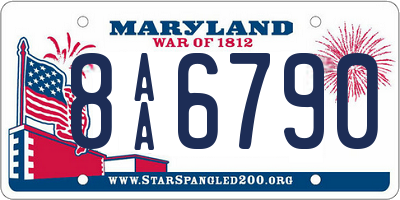 MD license plate 8AA6790