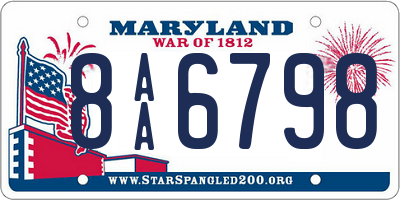 MD license plate 8AA6798