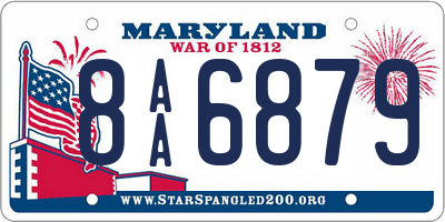 MD license plate 8AA6879