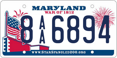 MD license plate 8AA6894