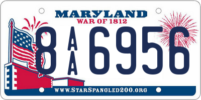 MD license plate 8AA6956