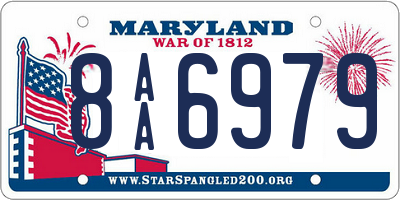MD license plate 8AA6979