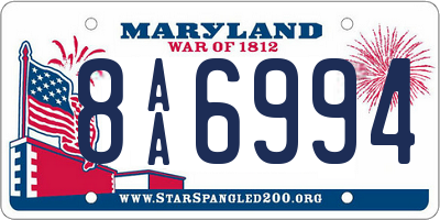 MD license plate 8AA6994