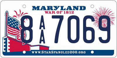 MD license plate 8AA7069
