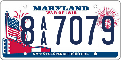 MD license plate 8AA7079