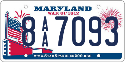 MD license plate 8AA7093