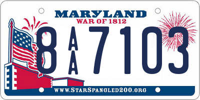 MD license plate 8AA7103