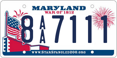 MD license plate 8AA7111