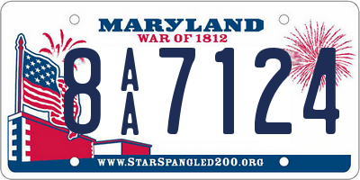MD license plate 8AA7124