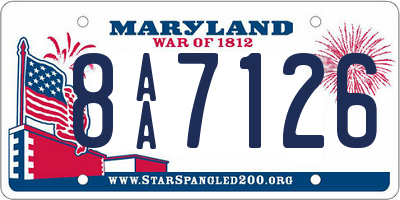 MD license plate 8AA7126